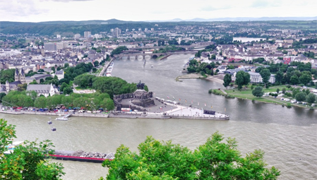 ライン川とモーゼル川が合流する場所「コブレンツ/Koblenz」